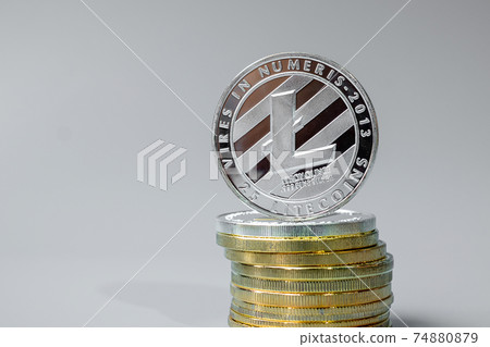 Silver Litecoin (LTC) cryptocurrency coin stack, Crypto is Digital Money within the blockchain network, is exchanged using technology and online internet exchange. Financial concept Silver Litecoin (LTC) cryptocurrency coin stack, Crypto is Digital Money within the blockchain network, is exchanged using technology and online internet exchange. Financial concept 74880879