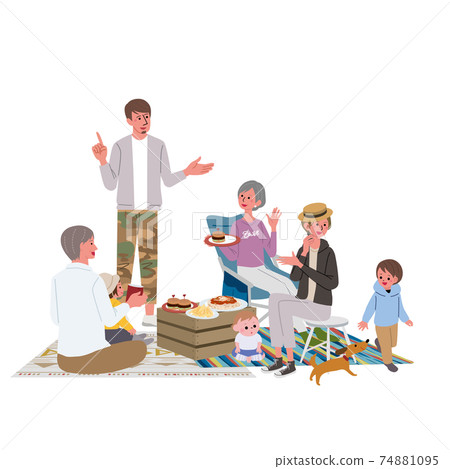 Belamping 3rd generation parent and child illustration picnic camp Belamping 3rd generation parent and child illustration picnic camp 74881095