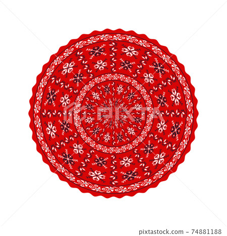 Romanian round design element 4 74881188