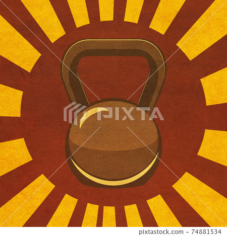 Kettlebell Retro design textured - Stock Illustration [74881534] - PIXTA