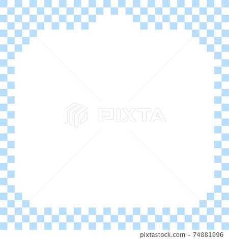 Check blue frame (white) - Stock Illustration [74881996] - PIXTA