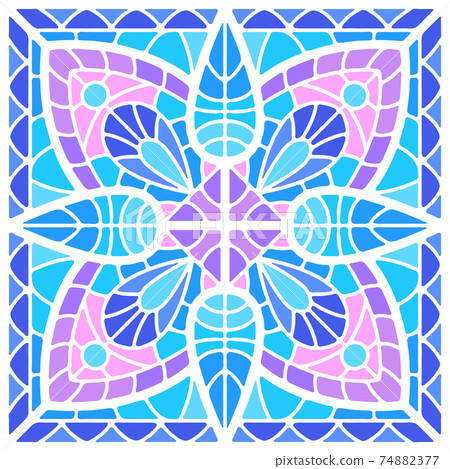 Ancient mosaic ceramic tile pattern. 74882377