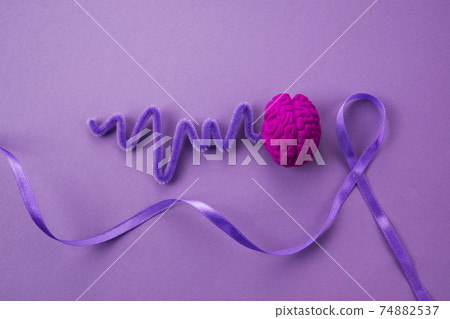 Purple day. Epilepsy awareness day. Awareness Purple ribbon Purple day. Epilepsy awareness day. Awareness Purple ribbon 74882537