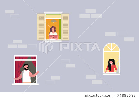 Neighbor people. Vector - Stock Illustration [74882585] - PIXTA