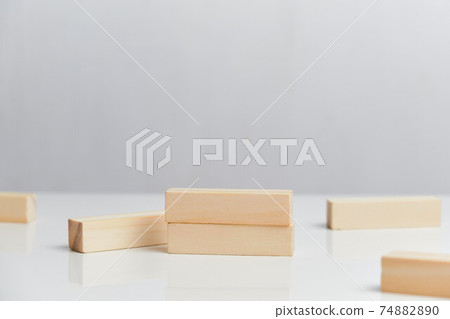 Bankruptcy concept. Wooden blocks on a white background background. Bankruptcy concept. Wooden blocks on a white background background. 74882890
