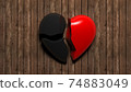 Broken heart. There is no love. Not Loving a person, separation and depression. 74883049