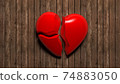 Broken heart. There is no love. Not Loving a person, separation and depression. 74883050
