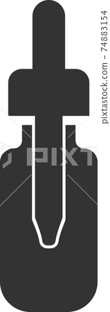 Icon of a medical bottle with an eyedropper. 74883154