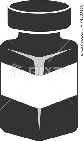 An empty medicine bottle. Isolated vector image on a white background. 74883156