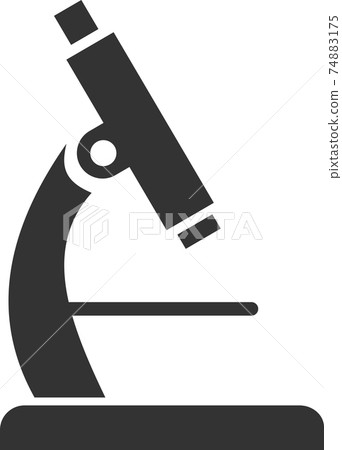 The microscope icon. Vector illustration isolated on a white background. 74883175