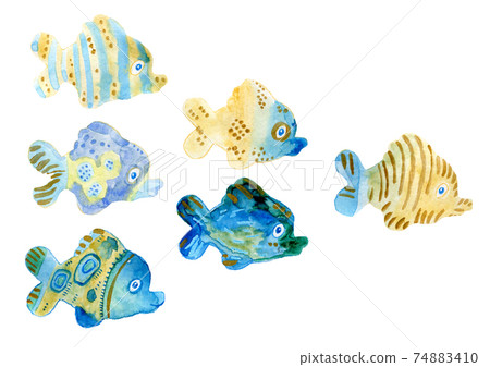 original watercolor painting of colorful koi in water original watercolor painting of colorful koi in water 74883410