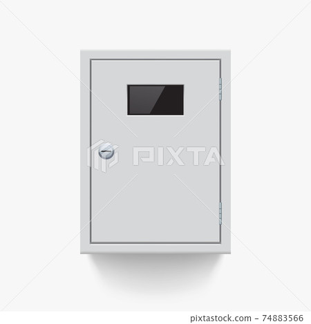 electric white metal box on white back electric white metal box on white back 74883566