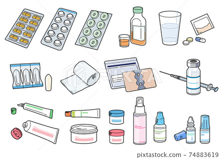 Drugs Prescription drug icons Various sets 74883619