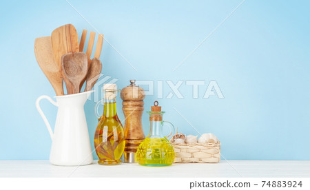 Kitchen utensils and spices Kitchen utensils and spices 74883924
