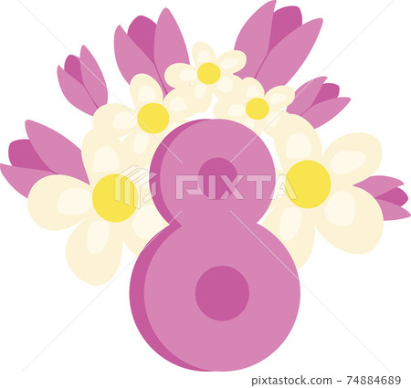 spring festival 8 march women's day with flowers 74884689