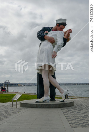 Kissing sailor statue, Port of San Diego. California, USA Kissing sailor statue, Port of San Diego. California, USA 74885529