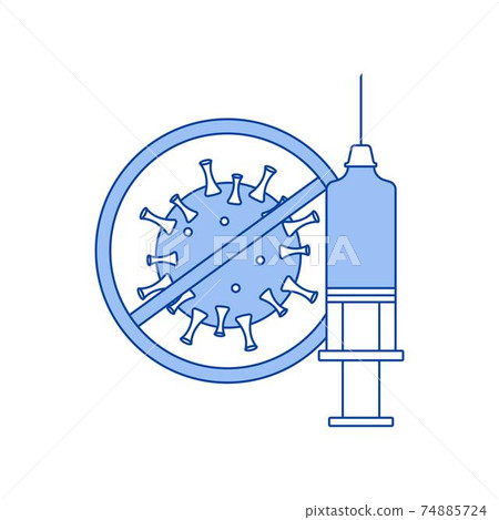 Coronavirus vaccination icons 3 74885724