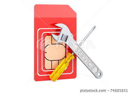 Service and repair of mobile phone, cellphone. 3D rendering 74885831