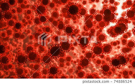 Coronavirus 2019-nCov novel coronavirus concept. Microscope virus close up. Coronavirus 2019-nCov novel coronavirus concept. Microscope virus close up. 74886524