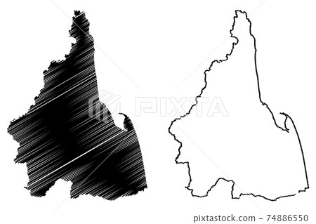 Nakhon Si Thammarat Province map vector.... 74886550