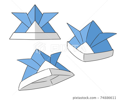 Kabuto origami blue 74886611