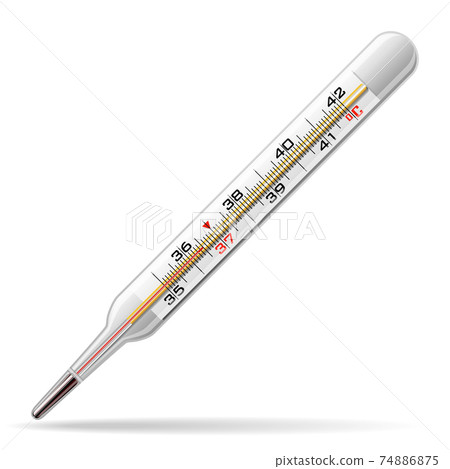 A Very High Temperature Thermometer Marking Stock Photo, Picture