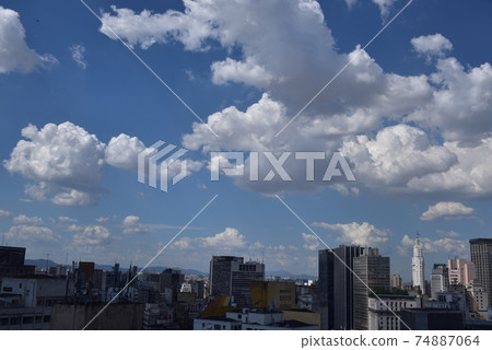 Sao Paulo Centro in the autumn sky Sao Paulo Centro in the autumn sky 74887064