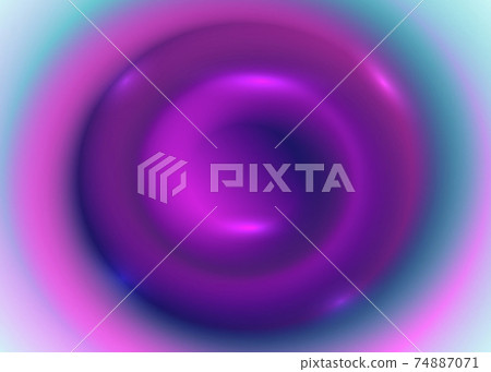 colorful glossy makeup round smear background. Purple gradient wave texture template. Cream cosmetic product texture circle stroke, vector illustration 74887071