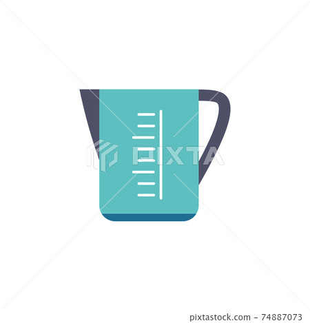 measuring cup isolated on white background, flat design 74887073