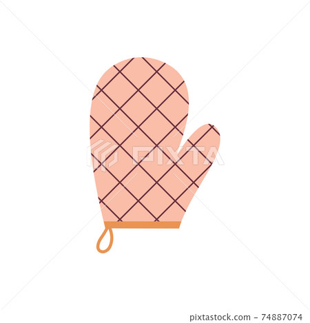 kitchen glove isolated on white background, flat design 74887074