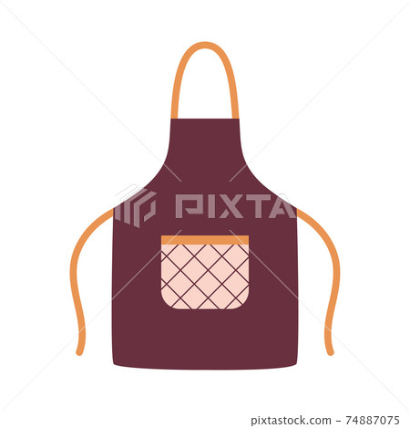 kitchen apron with pocket isolated on white background kitchen apron with pocket isolated on white background 74887075