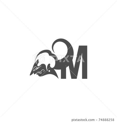 Javanese puppet icon with letter logo design vector illustration 74888258