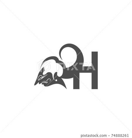 Javanese puppet icon with letter logo design vector illustration 74888261