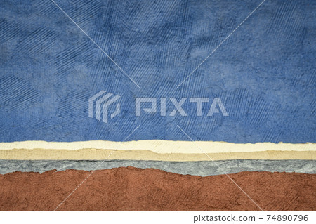 abstract landscape in gray and blue  tones 74890796