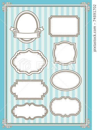 Retro picture frame set Retro picture frame set 74891702
