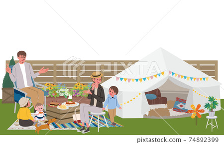 Belamping family illustration picnic Belamping family illustration picnic 74892399