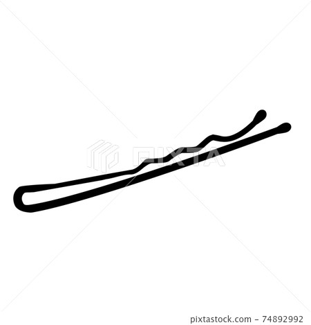 bobby pins icon on white background. hairpin sign. flat style. black hairpin symbol. bobby pins icon on white background. hairpin sign. flat style. black hairpin symbol. 74892992