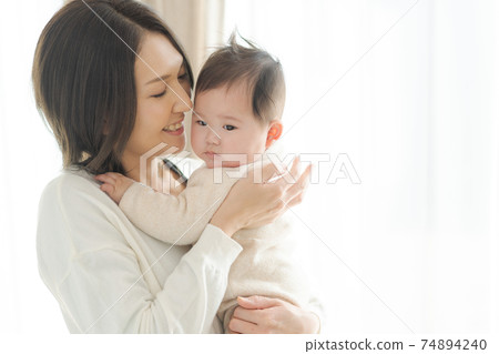 Cute baby parent and child 74894240