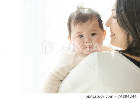 Cute baby parent and child 74894244