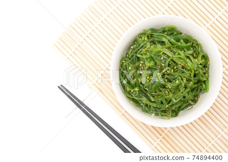 Wakame seaweed salad with sesame dressing. Traditional japanese food 74894400