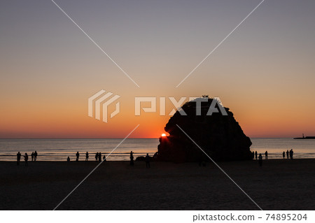 Inasa Beach Sunset Izumo City, Shimane Prefecture 74895204