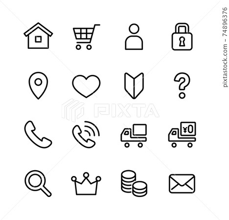 Shopping icon set 74896376