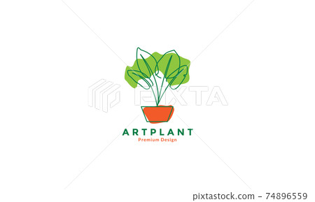 taro plant decorative colorful lines logo design vector icon symbol illustration taro plant decorative colorful lines logo design vector icon symbol illustration 74896559