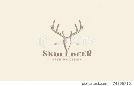 vintage head deer horn skull lines logo design vector icon symbol illustration vintage head deer horn skull lines logo design vector icon symbol illustration 74896710