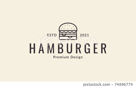 lines hipster fast food hamburger logo design vector icon symbol illustration lines hipster fast food hamburger logo design vector icon symbol illustration 74896774