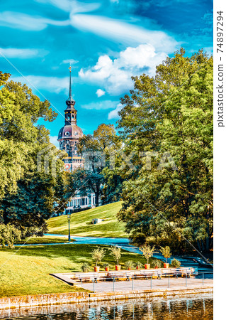 Histoirical center of the Dresden Old Town. Dresden has a long history as the capital and royal residence for the Electors and Kings of Saxony.Saxony, Germany. 74897294