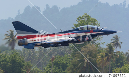 Chinese Air Force J-10 August 1st Flight Demonstration Takeoff 74897851