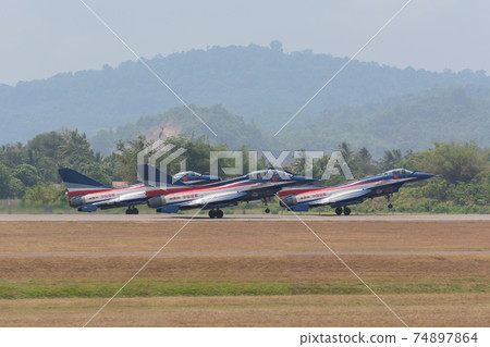 Chinese Air Force J-10 August 1st formation formation takeoff 74897864