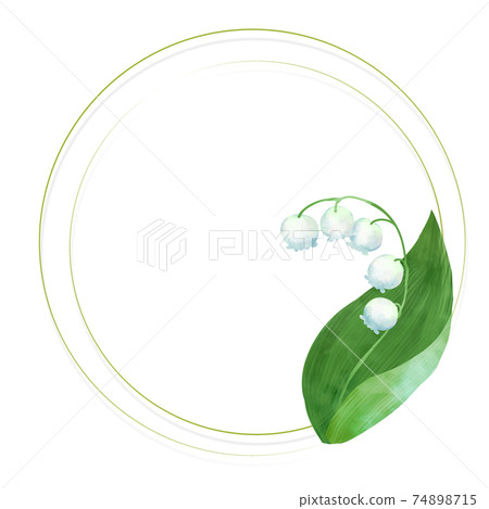 Frame material: Lily of the valley watercolor style simple 74898715