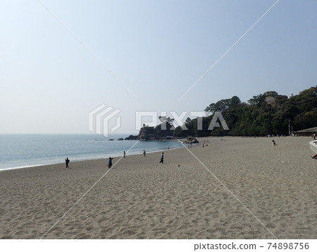 Katsurahama位於高知縣高知市浦田市,是著名的月球海灘,其沙灘呈弓形延伸至太平洋。 Katsurahama位於高知縣高知市浦田市,是著名的月球海灘,其沙灘呈弓形延伸至太平洋。 74898756
